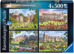 Ravensburger - Boldog Napok No. 5 - Királyi Lakóhelyek 4x500 darabos kirakó (17140)