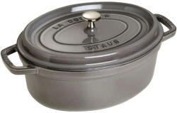 Staub La Cocotte | Cocotte öntöttvas főzőedény 37 cm | grafitszürke | ovális | öntöttvas (40509-369-0)