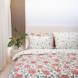 Takoy 220x200 cm-es prémium szatén pamut paplanhuzat karácsonyi magyal mintával