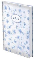 TopTimer Határidőnapló TOPTIMER Joy J021 A/5 napi fehér lapos Kék virág 3D 2026 (T021J-217) - fotoland
