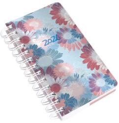 Realsystem Határidőnapló REALSYSTEM SP5 spirál A/6 napi fehér lapos virágok 2026 (8721-53) - fotoland