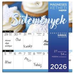 Lizzy card Falinaptár mágneses LIZZY CARD 220x220mm 2 hetes Sütemények 2026 (21695) - fotoland