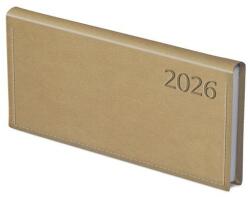 Toptimer Zsebnaptár TOPTIMER Traditional T030 fekvő fehér lapos bézs 2026 (T030T-007) - fotoland