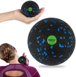 Neo-Sport Masszázs és fitness labda NS-965 fekete és kék (196500)
