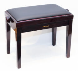  Ambiente hárfaszék rózsafa fényes+fekete bőr (AMB-023-PRW-VBK)