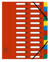 Exacompta Előrendező Exacompta 245x320 mm 24 részes ablakos karton piros (55245E) - argentumshop