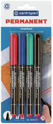 Centropen Alkoholos marker készlet, 1mm, M, Centropen 2846 bliszteres, 4 klf. szín (628460404) - veryjet