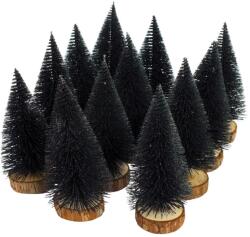  Dekor fenyőfa fekete 15cm 12db/cs