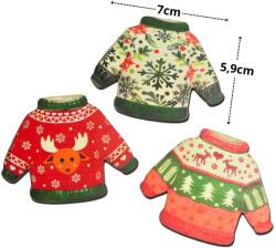 Nyomtatott dekorkarton - Karácsonyi pulcsik 3db/csomag - kosarbolt