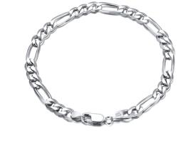 BeSpecial Bratara Figaro argint 925 placata cu rodiu, 21, 5 cm, 3, 3 mm, UNISEX (BRR115)