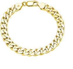 BeSpecial Bratara cubaneza argint 925 placata cu aur 18K, 20 cm, 3, 6 mm, UNISEX (BRR141)