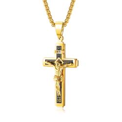 BeSpecial Colier inox crucifix 55 cm (CLR412)