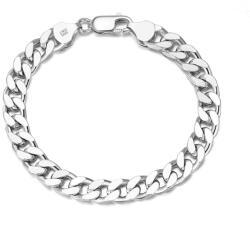 BeSpecial Bratara cubaneza argint 925 placata cu rodiu, 20 cm, 3, 6 mm, UNISEX (BRR139)