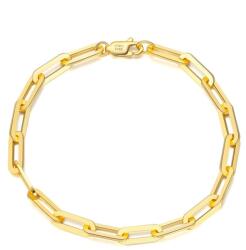 BeSpecial Bratara argint 925 placata cu aur 14K, 20 cm, 4, 5 mm, tip agrafa, UNISEX (BRR162)