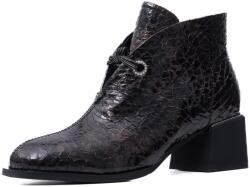 Epica Botine dama din piele lacuita croco, Epica, 1JI70016B 23-O, bordo