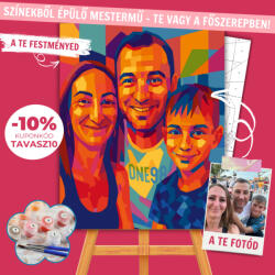 Számfestő Portré - WPAP Stílusban (Wedha’s Pop Art Stílus) - 40×50 cm (Keretre feszítve) (wpap00123-40X50-KF)