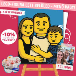 Számfestő Portré - Minifigura Stílusban (játékfigura ihlette) - 40×50 cm (Keret nélkül) (lego00127-40X50-KN)