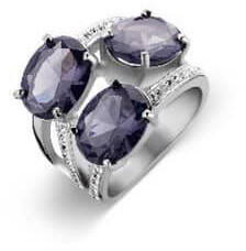  Victoria Ezüst színű kék köves gyűrű (VBNRZ09858) - csucsajandek