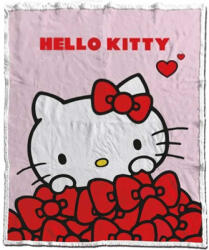 Hello Kitty Bow sherpa takaró 130x170cm (AYM077322) - csucsajandek