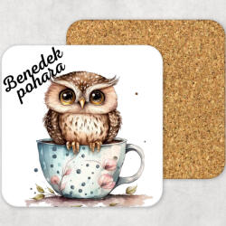 csucsajandek Poháralátét - fiú bagoly (CSW905206)