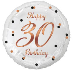  Happy Birthday 30 B&C White fólia lufi 36 cm (MLG155716) - csucsajandek