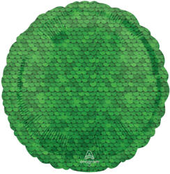  Zöld Sequin mintás fólia lufi 43 cm (DPA4219601) - csucsajandek