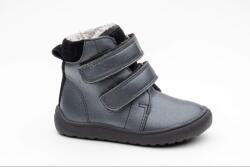 Protetika cizme barefoot de iarnă pentru fete BEKA BLACK | încălțăminte de iarnă cu închidere cu scai și membrană PRO-tex | ghete negre până la gleznă cu talpă flexibilă - 32