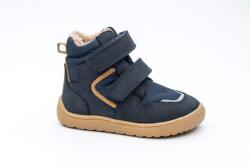 Protetika ghete barefoot de iarnă pentru băieți GERO DENIM | încălțăminte de iarnă cu închidere Velcro și membrană PRO-tex | ghete bleumarin cu talpă flexibilă - 32