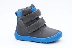 Protetika cizme barefoot de iarnă pentru băieți DARYK GREY | încălțăminte de iarnă cu Velcro și membrană PRO-tex | ghete gri până la gleznă cu talpă flexibilă - 31
