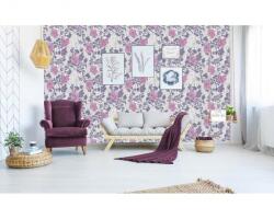 DIMEX ART Tapet vlies de lux flori roz cu frunze
