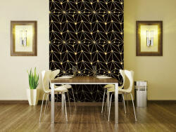 DIMEX ART Tapet vlies de lux plasă aurie