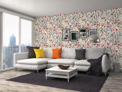 DIMEX ART Tapet vlies de lux flori colorate cu păsări