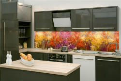 DIMEX ART Fototapet pentru bucătărie - fundal floral colorat 260 x 60 cm