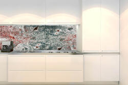 DIMEX ART Fototapet pentru bucătărie - tablă metalică veche 180 x 60 cm