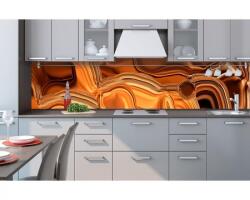DIMEX ART Fototapet pentru bucătărie - bronz crom lichid 260 x 60 cm