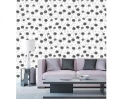 DIMEX ART Tapet vlies de lux model floral alb-negru