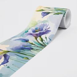 DIMEX ART Bordură autocolantă din vlies flori acuarelă 15 cm x 5 m