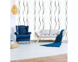 DIMEX ART Tapet vlies de lux linii ondulate turcoaz