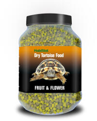 Habistat | Tortoise Food Fruit&Flower | Gyümölcsös és Virágos alapú teknőstáp szárazföldi teknősök számára - 800 g