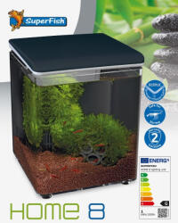 SuperFish | HOME 8 AQUARIUM BLACK | Akvárium, fekete színben - 8 L