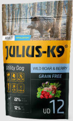 Julius-K9 | Utility Dog Hypoallergenic | Száraztáp | Felnőtt kutyáknak | Vaddisznó, bogyó - 340 g