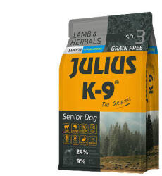 Julius-K9 | Utility Dog Hypoallergenic | Száraztáp | Idős, túlsúlyos kutyáknak | Bárány, gyógynövény - 3 kg