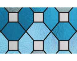 Patifix Folie statică pentru geam ornament albastru 34-2875 - lățime 45 cm