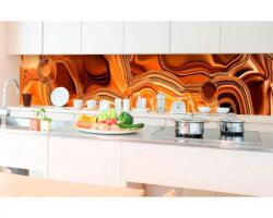 DIMEX ART Fototapet pentru bucătărie - bronz crom lichid 350 x 60 cm