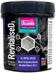 Arcadia | EarthPro RevitaliseD3 | D3-vitaminnal és ásványi anyagokkal dúsított por hüllők számára - 100 g