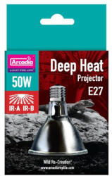 Arcadia | DEEP HEAT PROJECTOR | Speciális infravörös melegítő izzó nappali és éjszakai hüllők számára - 50 W