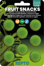 Repto | FRUIT SNACKS MANGO | Gyümölcsös kiegészítő eledel, mangó ízű, madár, rovar és hüllők számára - 8x15 g