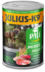 Julius-K9 | Felnőtt kutyáknak | Konzerv | Szárnyas, sertés és marha pástétom - 400 g