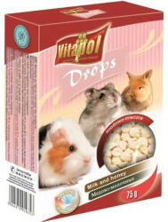Vitapol Drops | Jutalom falat rágcsálóknak | Tej-méz - 75 g