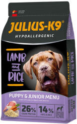 Julius-K9 | Hypoallergenic | Száraztáp | Kölyök és növendék kutyáknak | Bárány, rizs - 12 kg